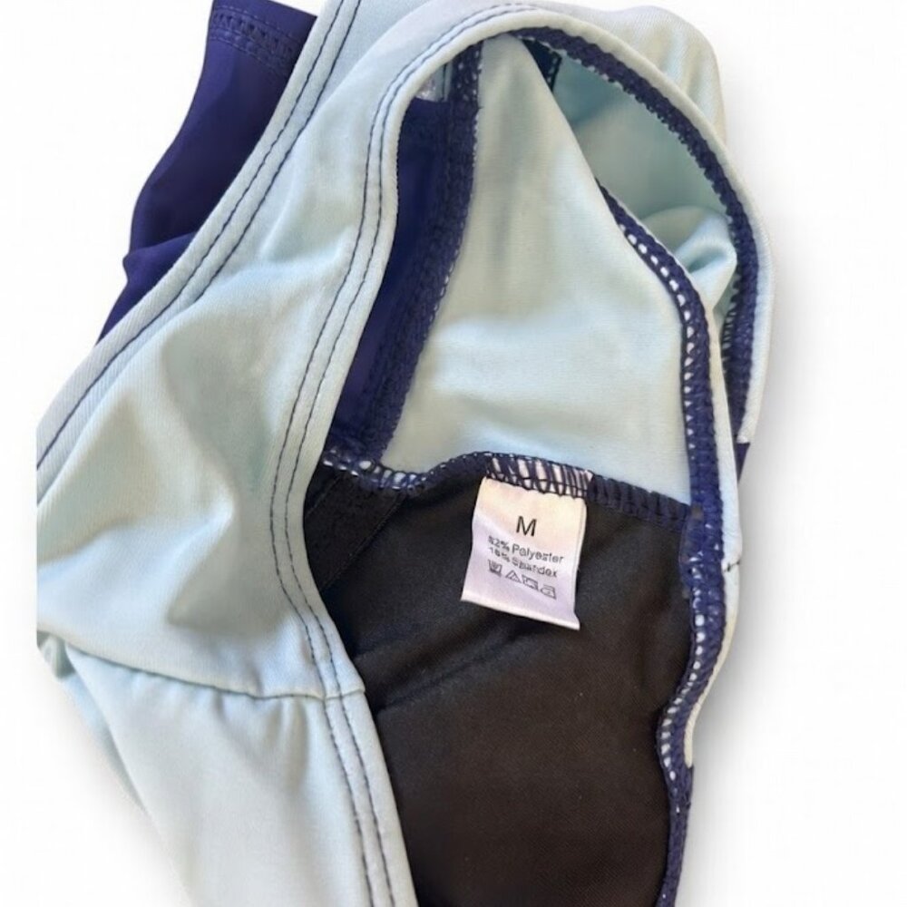 Color block One Piece Swimsuit - Blue & Teal - Size M - NWOT - Picture 3 of 4
